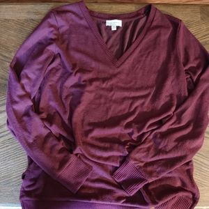Lucky brand burgundy sweater size S